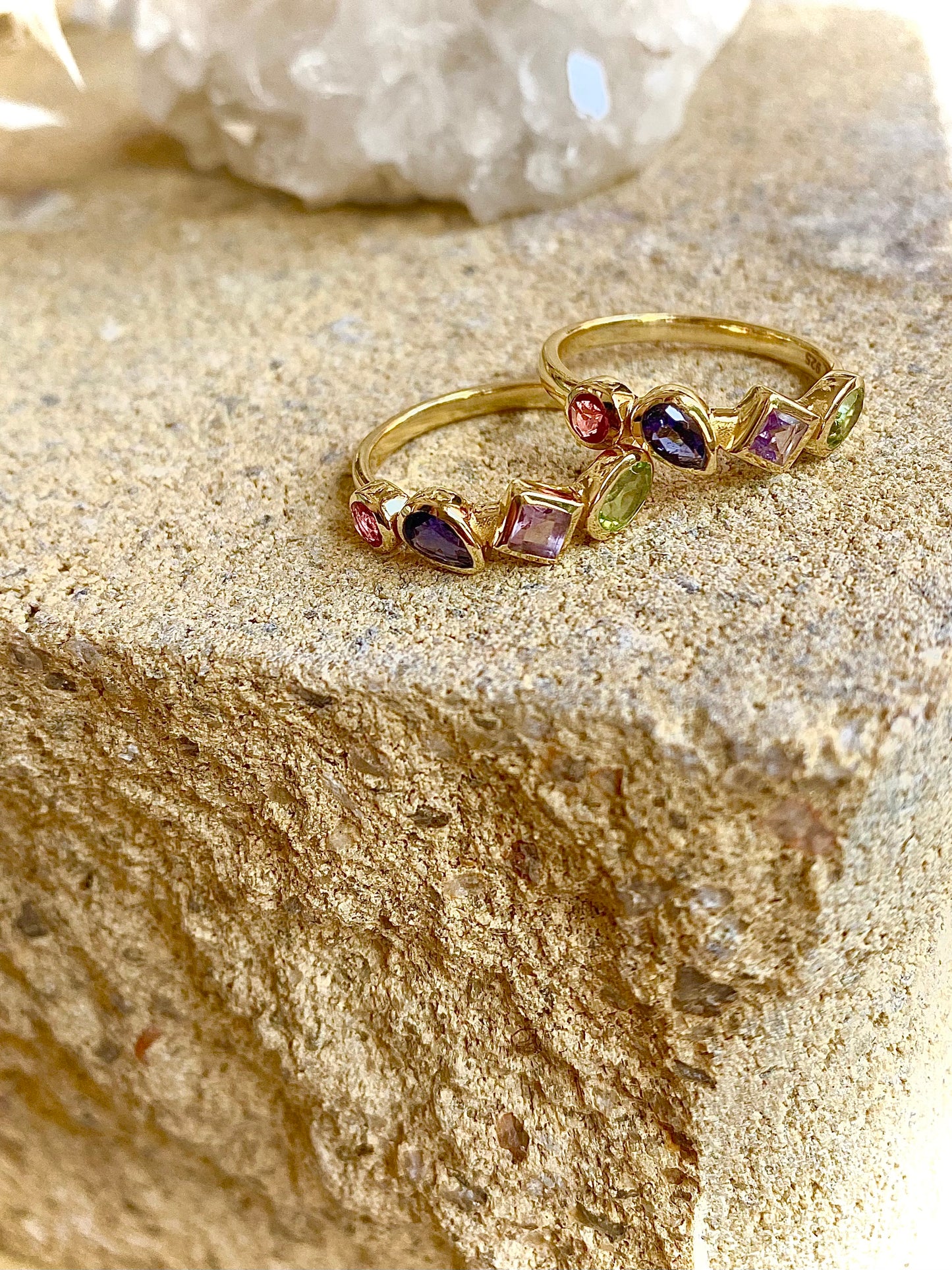 GEMMA Gold Ring with Gemstones