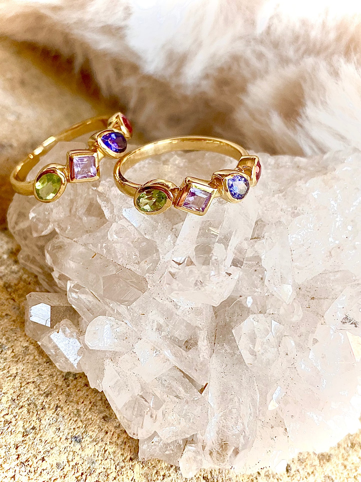 GEMMA Gold Ring with Gemstones
