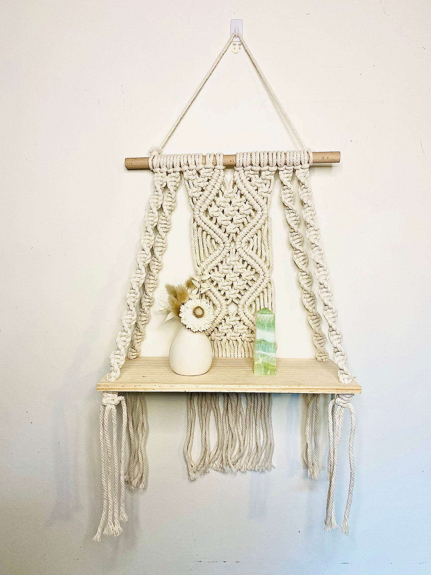 Macrame Floating Shelf