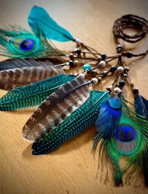 Peacock Feather Headband