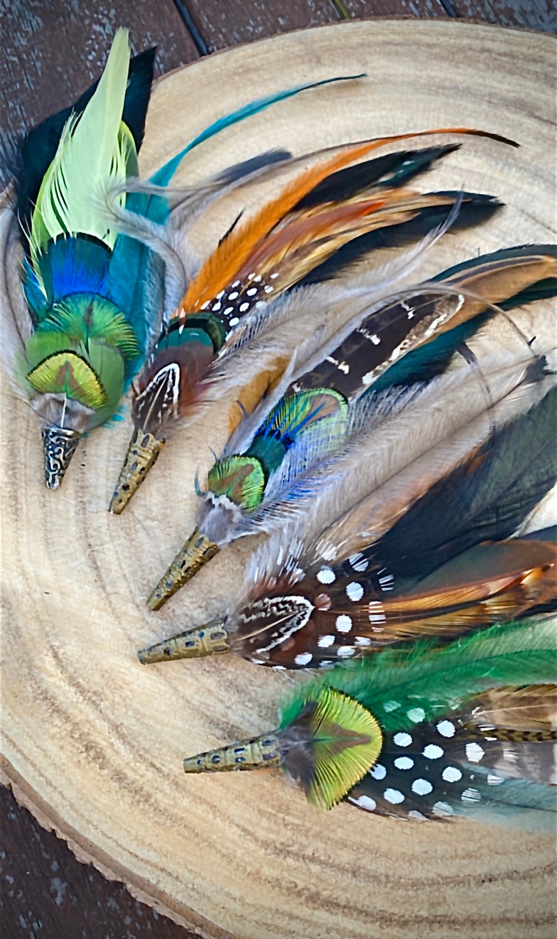 Feather hat pin