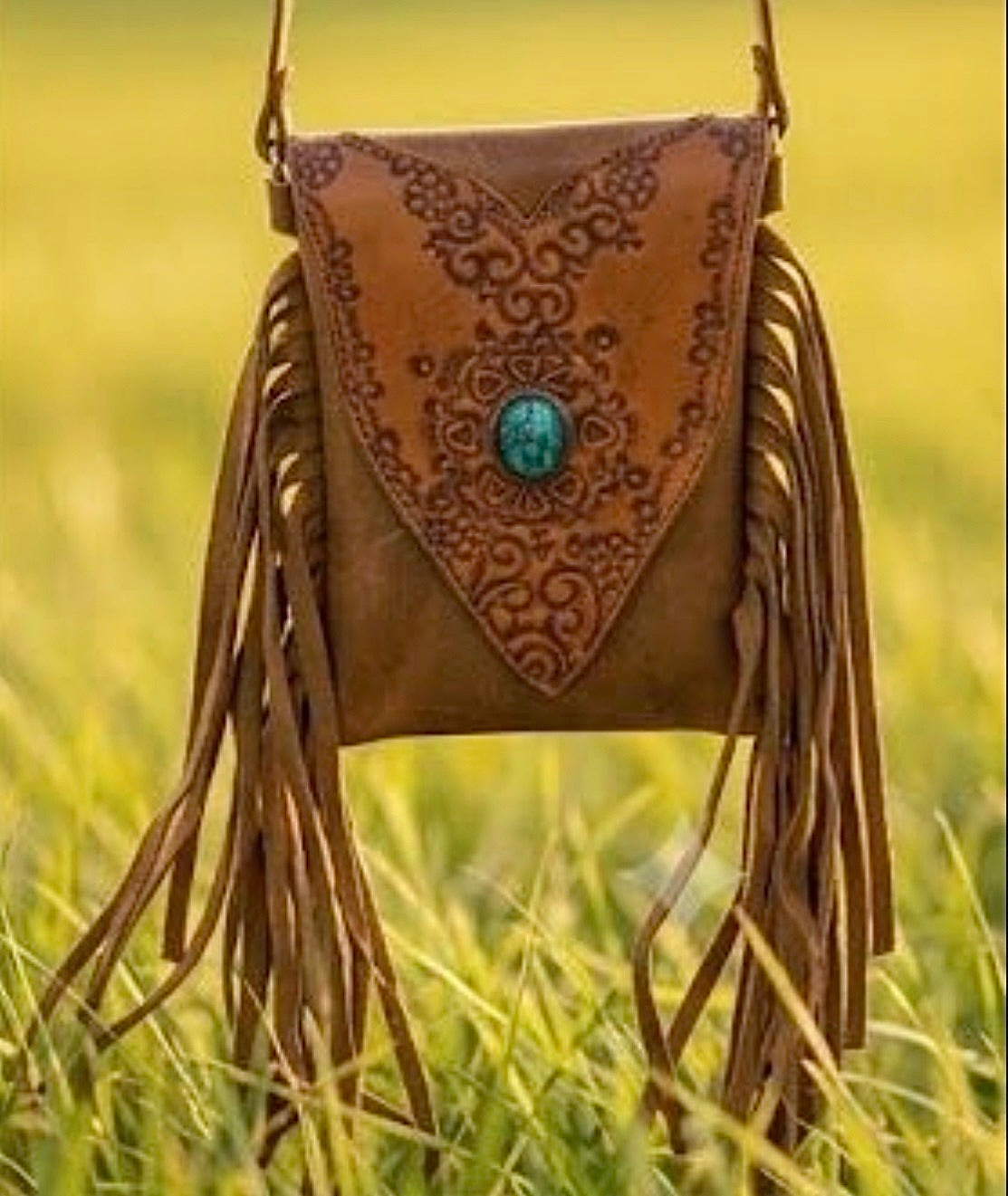 Desert Moon Leather Crossbody Bag