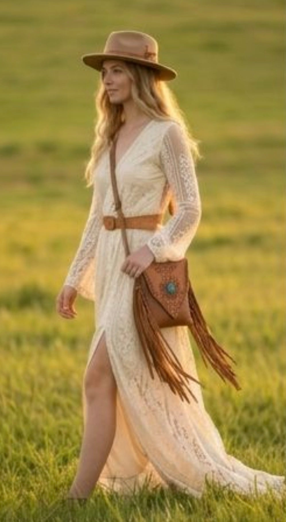 Desert Moon Leather Crossbody Bag