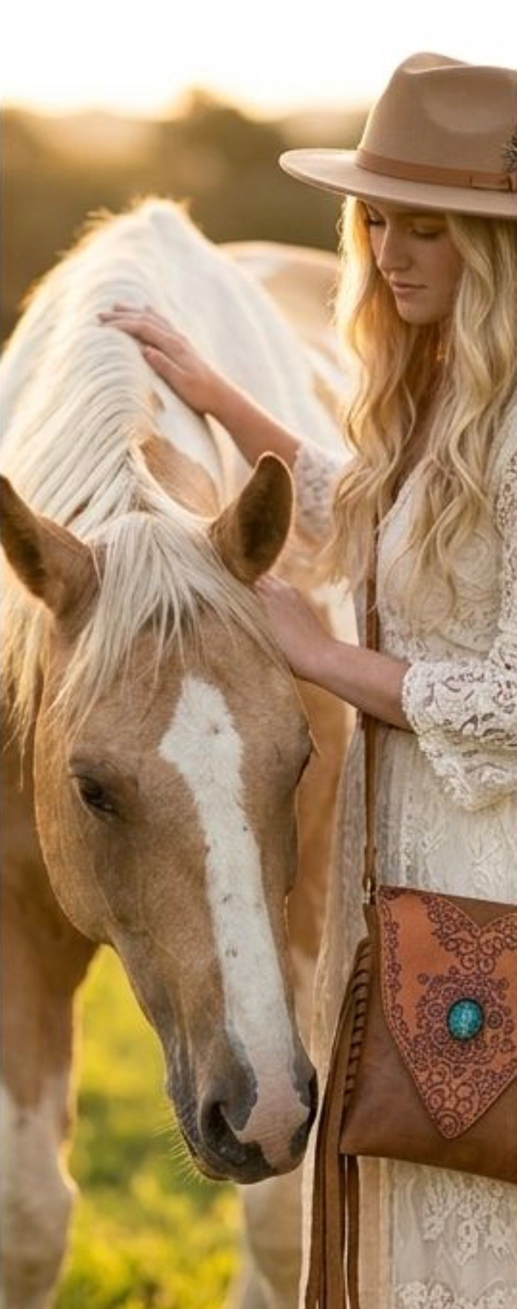 Desert Moon Leather Crossbody Bag