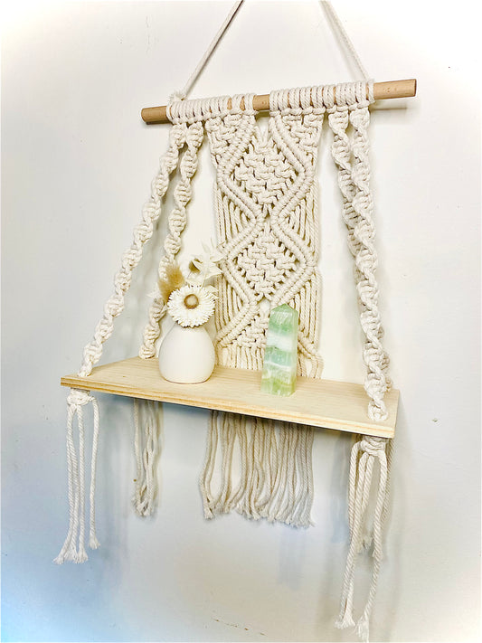 Macrame Floating Shelf