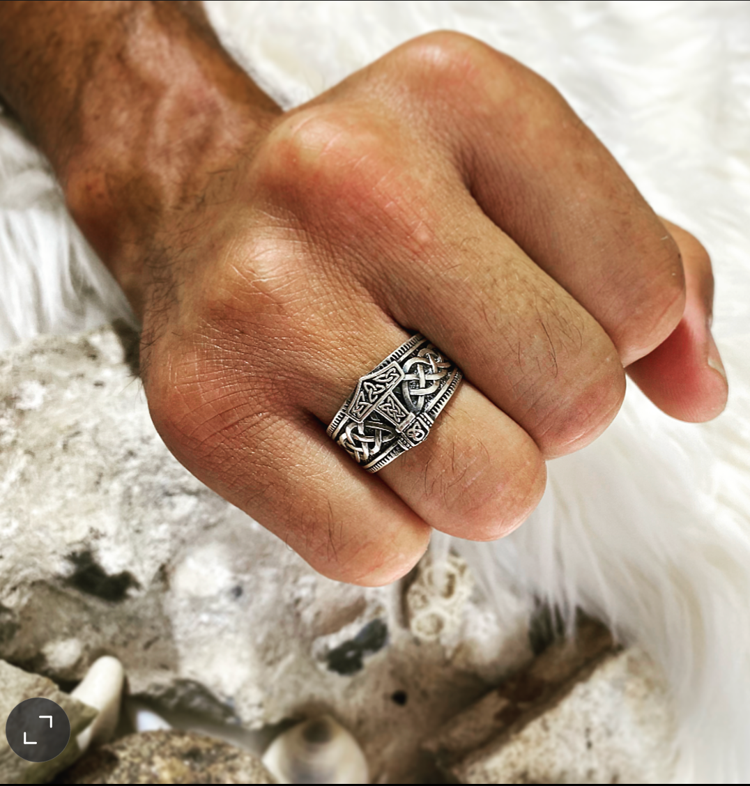 Hammer of Thor Sterling Silver Ring